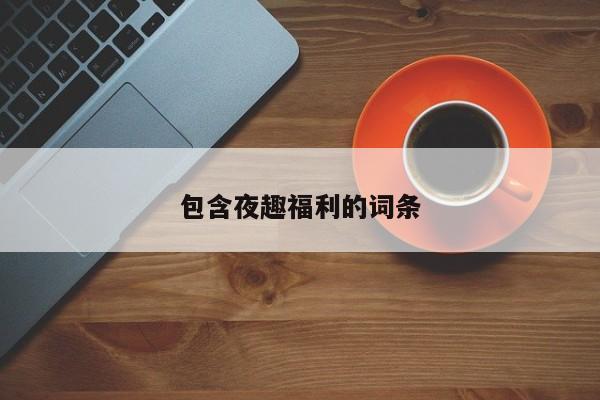 包含夜趣福利的词条