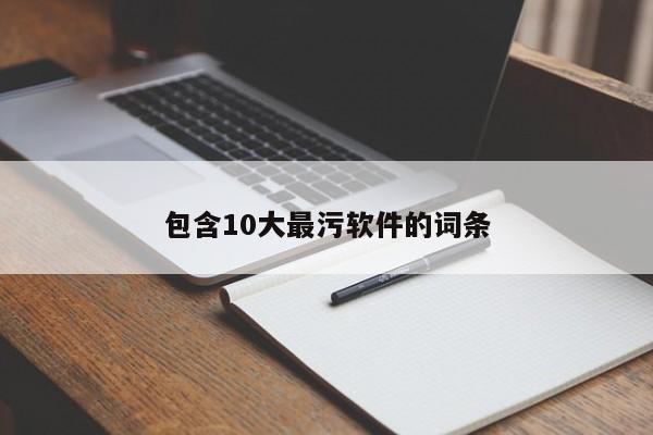 包含10大最污软件的词条