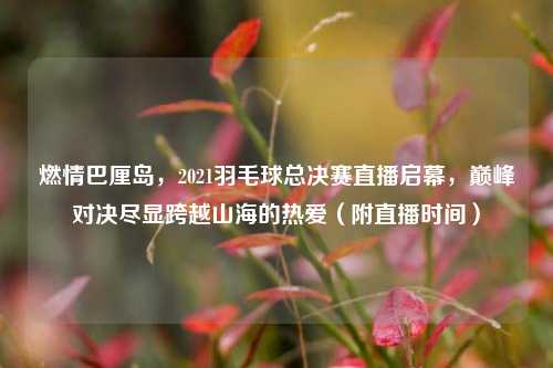 燃情巴厘岛,2021羽毛球总决赛直播启幕,巅峰对决尽显跨越山海的热爱(附直播时间)