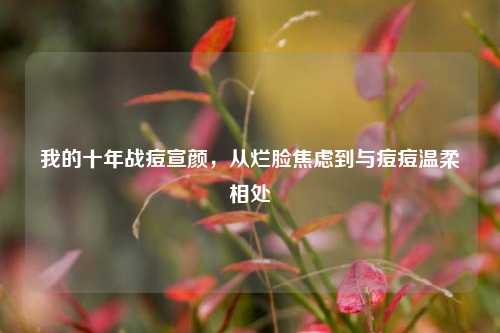 我的十年战痘宣颜,从烂脸焦虑到与痘痘温柔相处