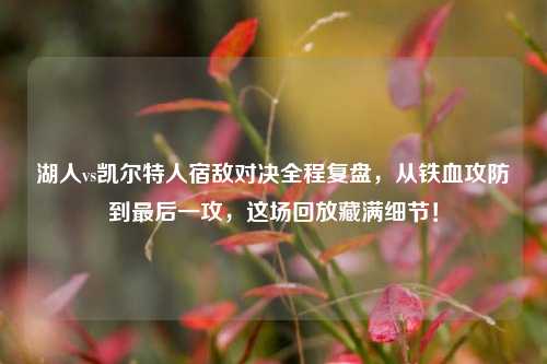 湖人vs凯尔特人宿敌对决全程复盘,从铁血攻防到最后一攻,这场回放藏满细节!