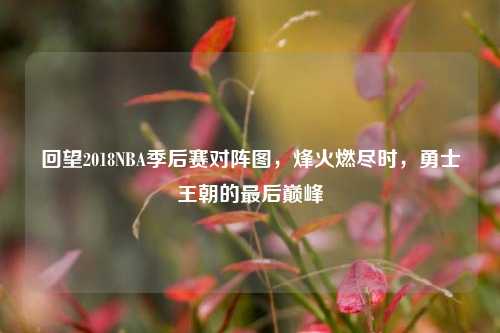 回望2018NBA季后赛对阵图,烽火燃尽时,勇士王朝的最后巅峰