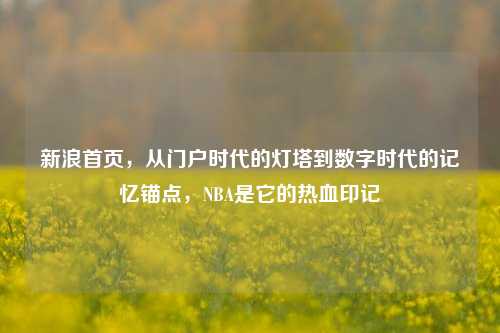 新浪首页,从门户时代的灯塔到数字时代的记忆锚点,NBA是它的热血印记