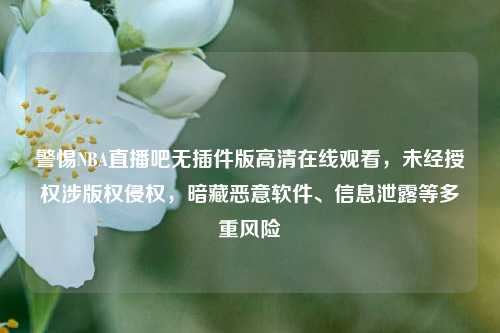 警惕NBA直播吧无插件版高清在线观看,未经授权涉版权侵权,暗藏恶意软件、信息泄露等多重风险