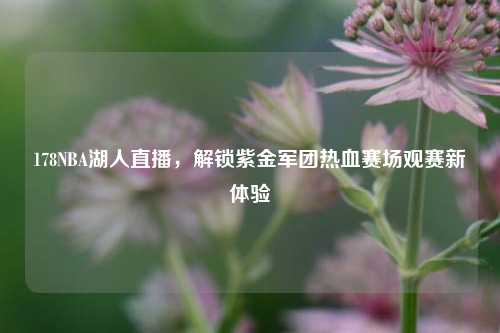 178NBA湖人直播,解锁紫金军团热血赛场观赛新体验