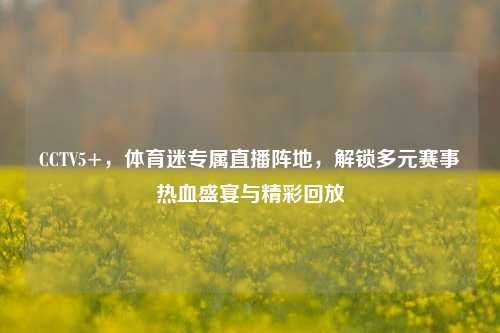 CCTV5+,体育迷专属直播阵地,解锁多元赛事热血盛宴与精彩回放