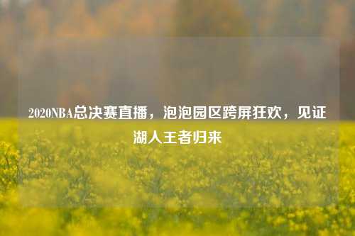 2020NBA总决赛直播,泡泡园区跨屏狂欢,见证湖人王者归来