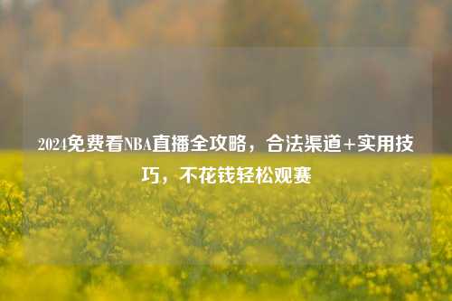 2024免费看NBA直播全攻略,合法渠道+实用技巧,不花钱轻松观赛