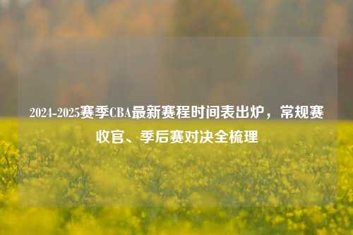 2024-2025赛季CBA最新赛程时间表出炉，常规赛收官、季后赛对决全梳理