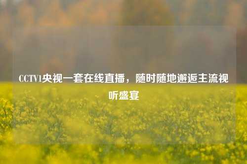 CCTV1央视一套在线直播，随时随地邂逅主流视听盛宴