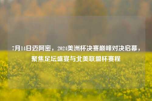 7月14日迈阿密，2024美洲杯决赛巅峰对决启幕，聚焦足坛盛宴与北美联盟杯赛程