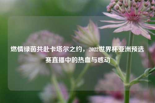 燃情绿茵共赴卡塔尔之约，2022世界杯亚洲预选赛直播中的热血与感动