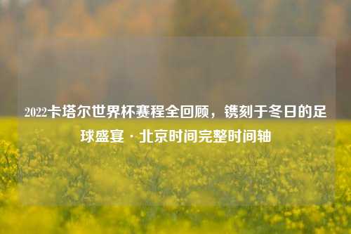 2022卡塔尔世界杯赛程全回顾，镌刻于冬日的足球盛宴·北京时间完整时间轴