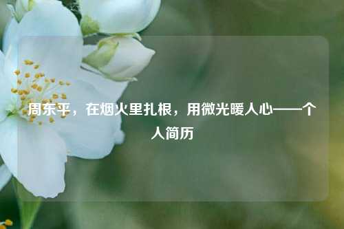 周东平，在烟火里扎根，用微光暖人心——个人简历