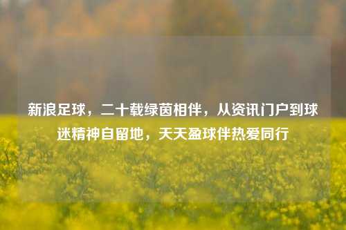 新浪足球，二十载绿茵相伴，从资讯门户到球迷精神自留地，天天盈球伴热爱同行