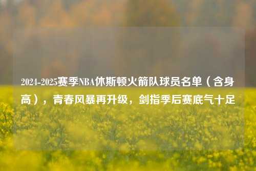 2024-2025赛季NBA休斯顿火箭队球员名单(含身高),青春风暴再升级,剑指季后赛底气十足
