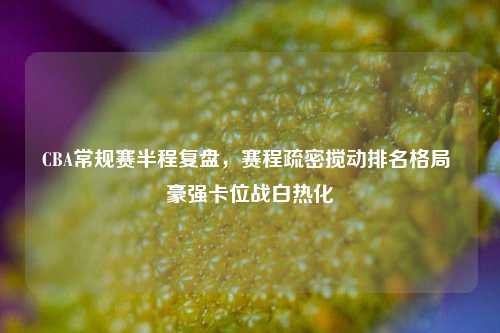 CBA常规赛半程复盘，赛程疏密搅动排名格局 豪强卡位战白热化