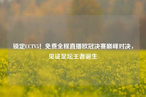 锁定CCTV5！免费全程直播欧冠决赛巅峰对决，见证足坛王者诞生