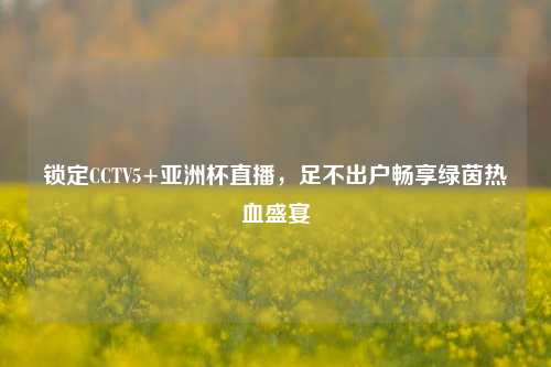 锁定CCTV5+亚洲杯直播,足不出户畅享绿茵热血盛宴