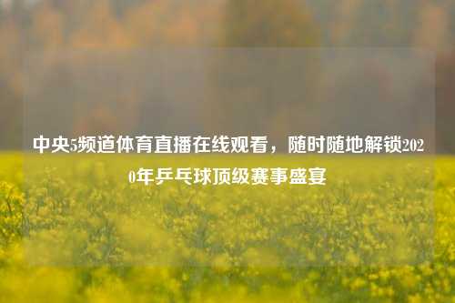 中央5频道体育直播在线观看，随时随地解锁2020年乒乓球顶级赛事盛宴