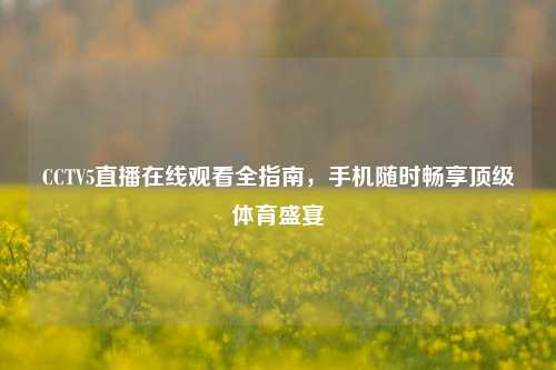 CCTV5直播在线观看全指南,手机随时畅享顶级体育盛宴