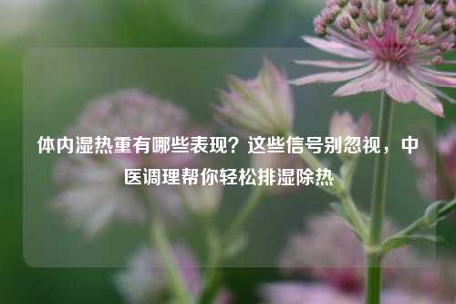 体内湿热重有哪些表现？这些信号别忽视，中医调理帮你轻松排湿除热