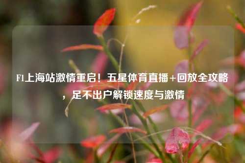 F1上海站激情重启!五星体育直播+回放全攻略,足不出户解锁速度与激情