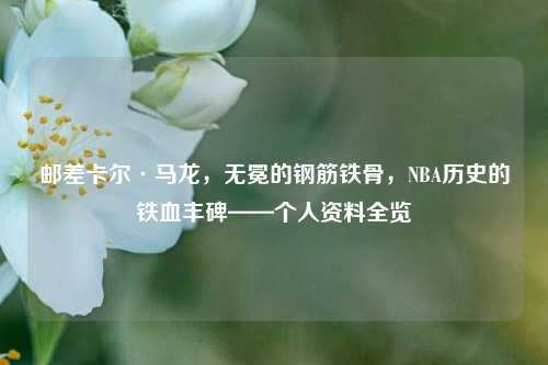 邮差卡尔·马龙，无冕的钢筋铁骨，NBA历史的铁血丰碑——个人资料全览