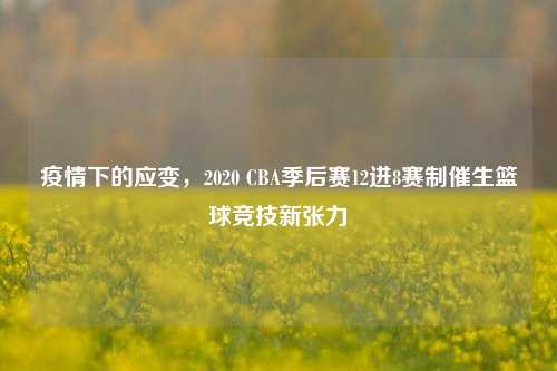 疫情下的应变，2020 CBA季后赛12进8赛制催生篮球竞技新张力