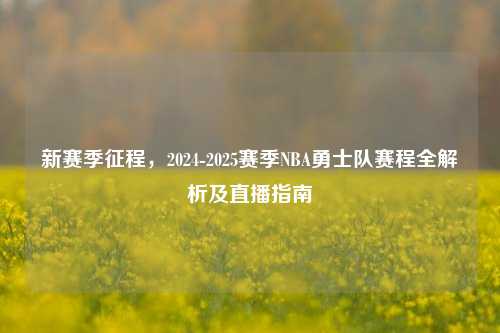 新赛季征程，2024-2025赛季NBA勇士队赛程全解析及直播指南