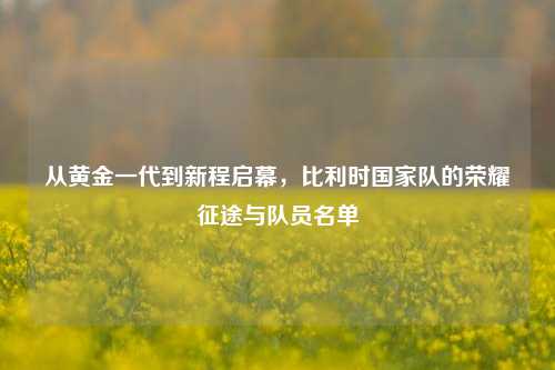 从黄金一代到新程启幕，比利时国家队的荣耀征途与队员名单