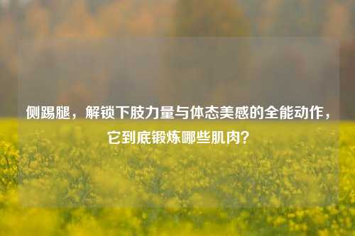 侧踢腿，解锁下肢力量与体态美感的全能动作，它到底锻炼哪些肌肉？