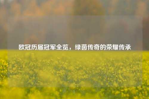 欧冠历届冠军全览,绿茵传奇的荣耀传承