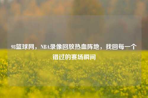 98篮球网，NBA录像回放热血阵地，找回每一个错过的赛场瞬间