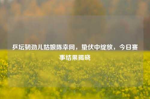 乒坛韧劲儿姑娘陈幸同，蛰伏中绽放，今日赛事结果揭晓