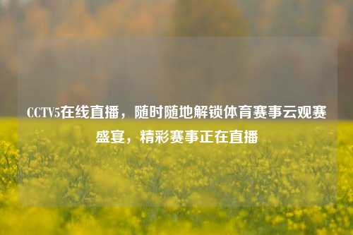 CCTV5在线直播,随时随地解锁体育赛事云观赛盛宴,精彩赛事正在直播