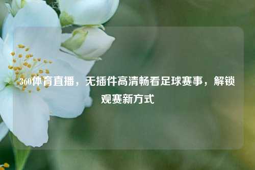 360体育直播，无插件高清畅看足球赛事，解锁观赛新方式