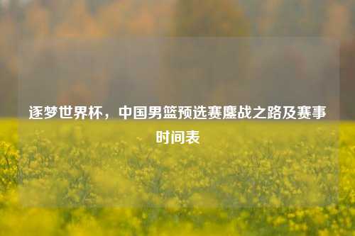 逐梦世界杯，中国男篮预选赛鏖战之路及赛事时间表