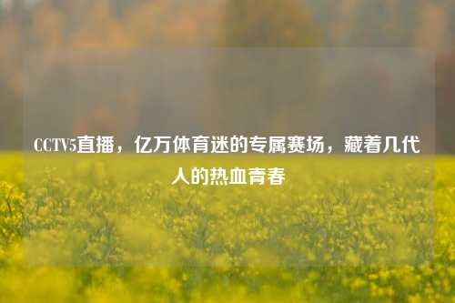 CCTV5直播，亿万体育迷的专属赛场，藏着几代人的热血青春