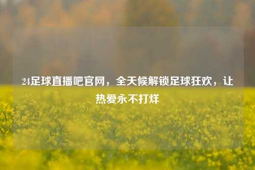 24足球直播吧官网，全天候解锁足球狂欢，让热爱永不打烊