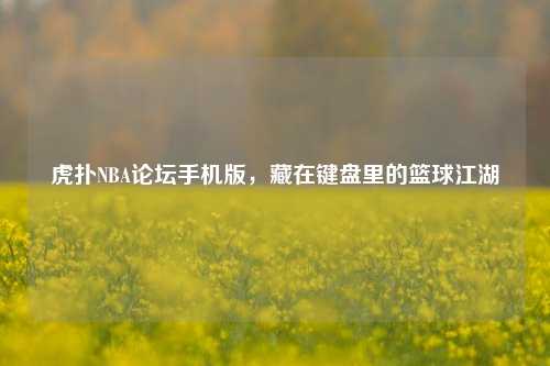 虎扑NBA论坛手机版，藏在键盘里的篮球江湖