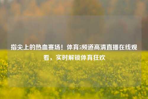 指尖上的热血赛场！体育5频道高清直播在线观看，实时解锁体育狂欢