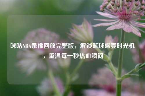 咪咕NBA录像回放完整版,解锁篮球盛宴时光机,重温每一秒热血瞬间