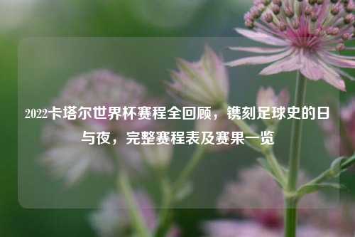 2022卡塔尔世界杯赛程全回顾,镌刻足球史的日与夜,完整赛程表及赛果一览