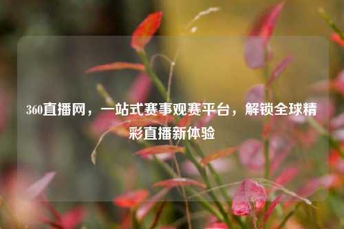 360直播网,一站式赛事观赛平台,解锁全球精彩直播新体验