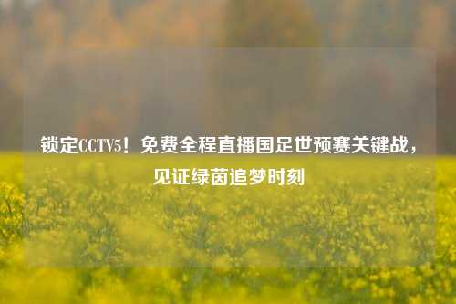 锁定CCTV5!免费全程直播国足世预赛关键战,见证绿茵追梦时刻