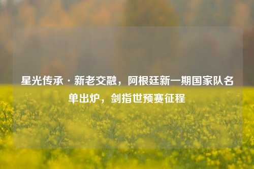 星光传承·新老交融，阿根廷新一期国家队名单出炉，剑指世预赛征程