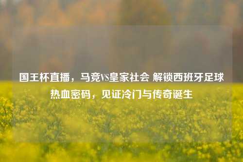 国王杯直播，马竞VS皇家社会 解锁西班牙足球热血密码，见证冷门与传奇诞生