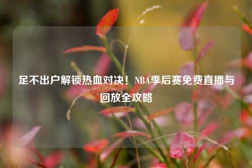 足不出户解锁热血对决!NBA季后赛免费直播与回放全攻略