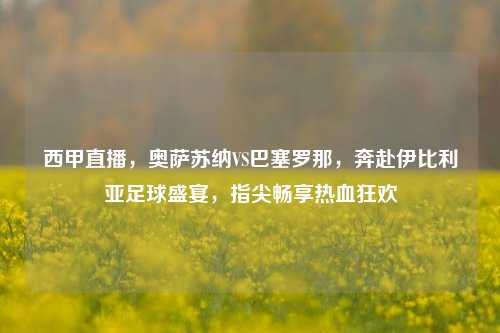西甲直播，奥萨苏纳VS巴塞罗那，奔赴伊比利亚足球盛宴，指尖畅享热血狂欢
